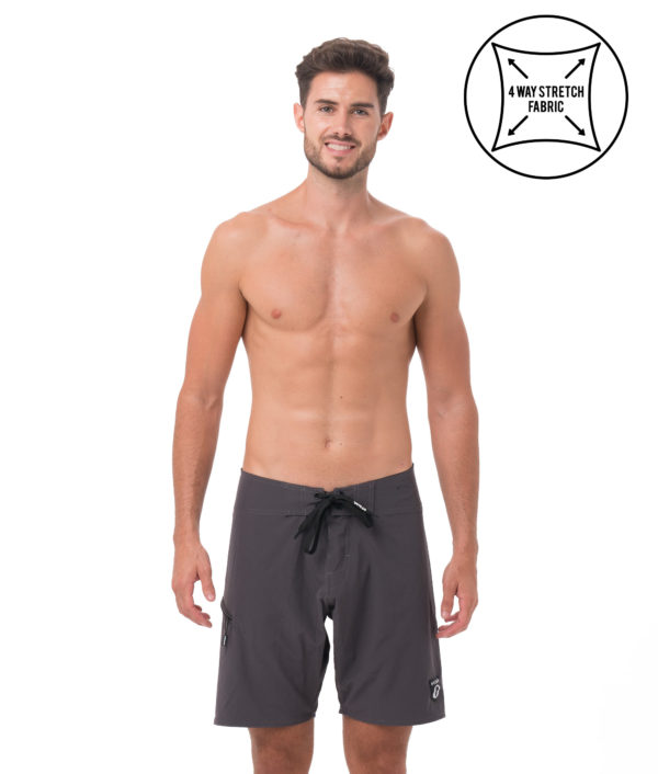 DARK GREY LIAM BOARDSHORT 4WAYS STRETCH