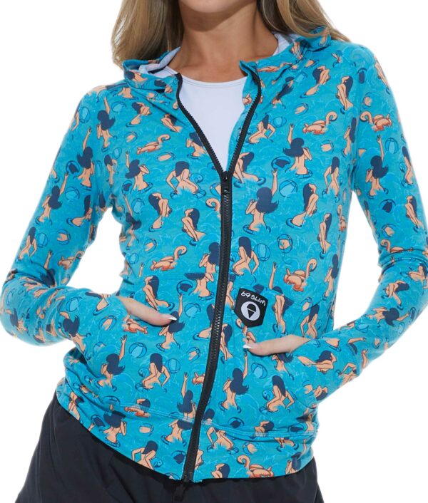 WOMEN GETTING WET LIGHT AINA HOODED VEST - Image 2