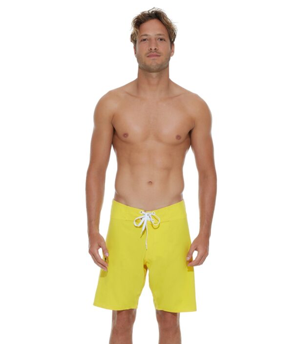MEN PLAIN YELLOW LIAM 4 WAYS STRETCH BOARDSHORT - Image 1