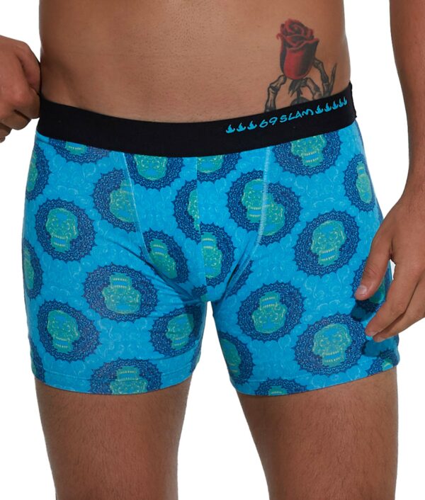 MEN SKULL MANDALA GILBERT BAMBOO FITTED BOXER - Image 1