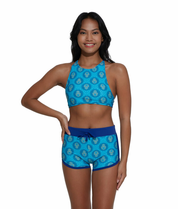 WOMEN SKULL MANDALA MILA SURF CROP TOP - Image 1