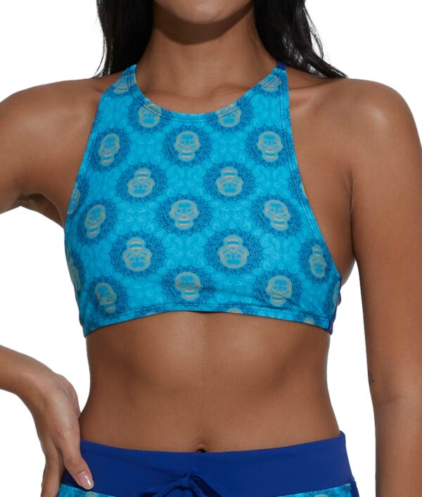 WOMEN SKULL MANDALA MILA SURF CROP TOP - Image 2