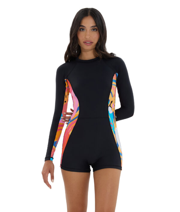 WOMEN CHEETAH BETHANY SHORT ONESIE SWIMSUIT - Image 1