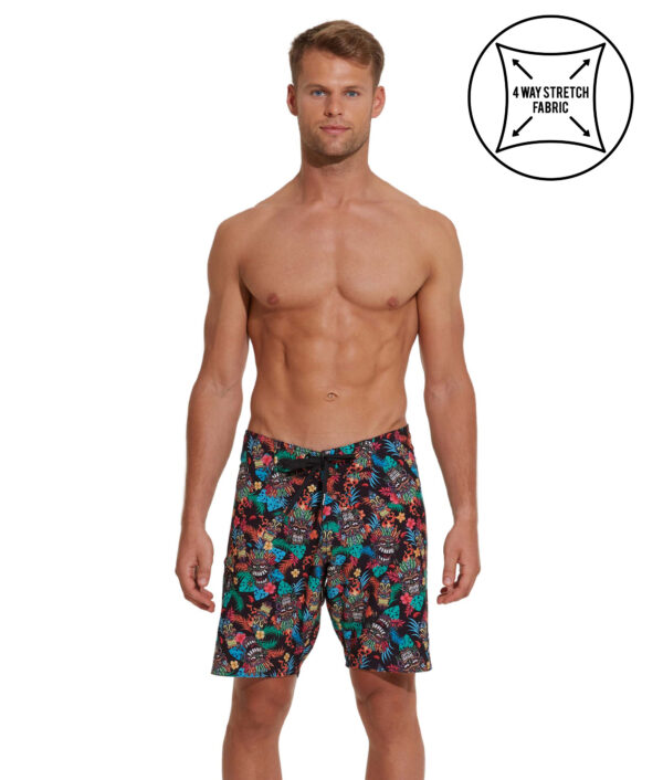MEN HAWAIIAN TIKI LIAM 4 WAYS STRETCH BOARDSHORT