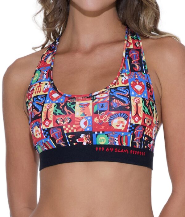 WOMEN WEIRD BLOCK KAIA BAMBOO CROPPED BRA - Image 2