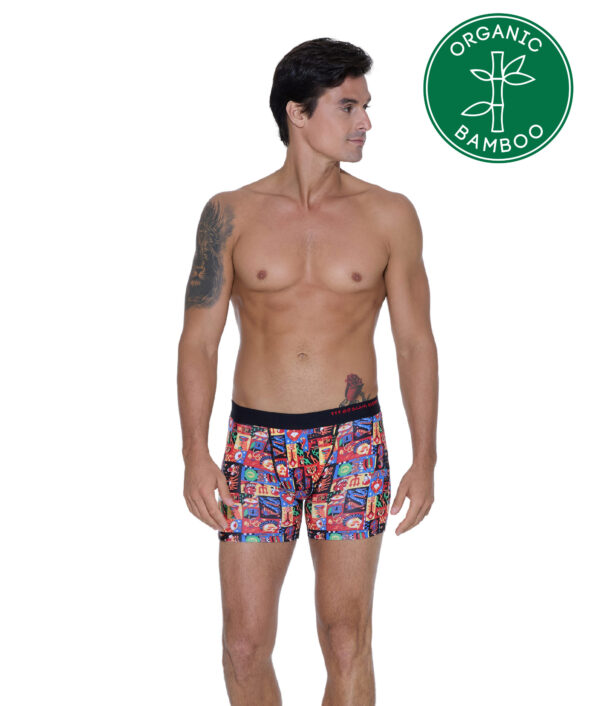 MEN WEIRD BLOCK GILBERT BAMBOO FITTED BOXER