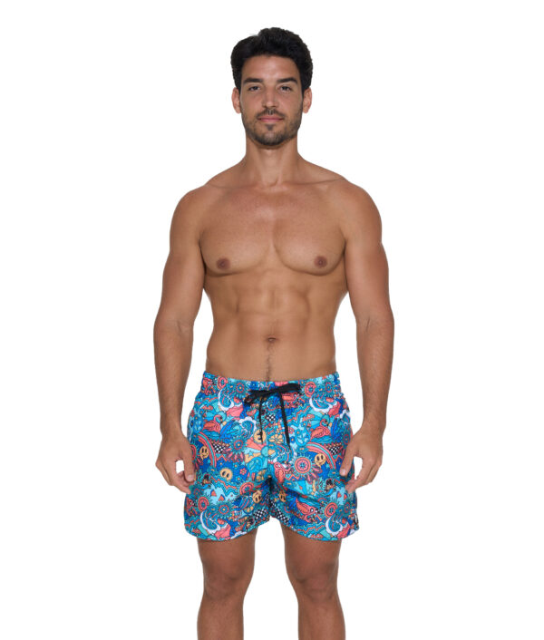 MEN TROPICAL LAH SAMOA ELASTIC WAIST BOARDSHORT