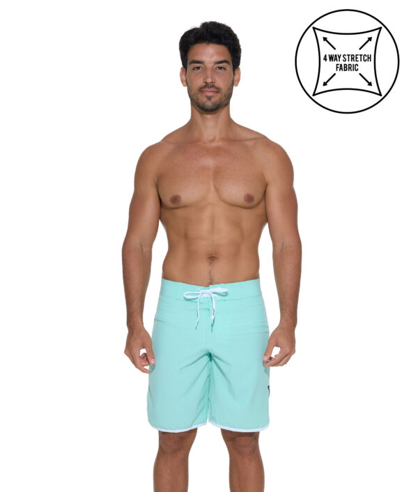 MEN PLAIN AQUA GREEN JORDAN 4WAYS STRETCH BOARDSHORT