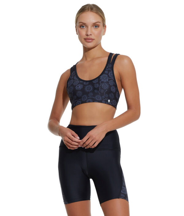 WOMEN FIREWORKS BLACK JEAN SPORT BRA