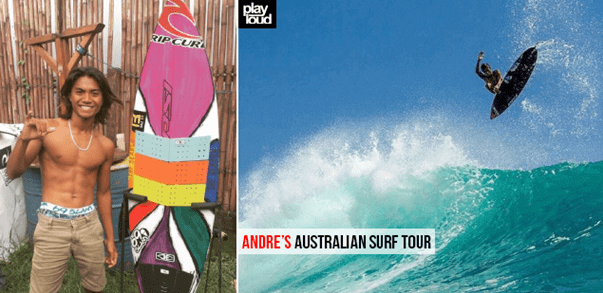 andre australian surf tour