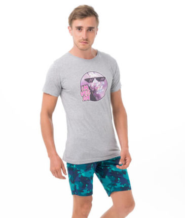 VEGAN RABBIT GREY BE DIFFERENT COLLECTION SHORT SLEEVES T-SHIRT