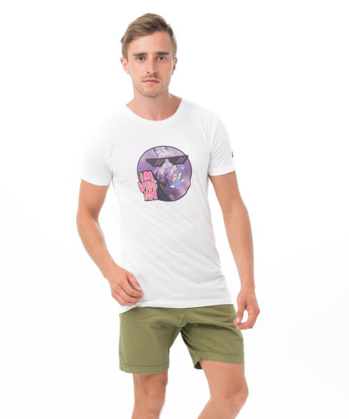 VEGAN RABBIT WHITE BE DIFFERENT COLLECTION SHORT SLEEVES T-SHIRT