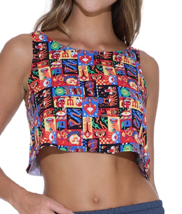 WOMEN WEIRD BLOCK WILMA PLAIN BAMBOO SINGLET - Image 2