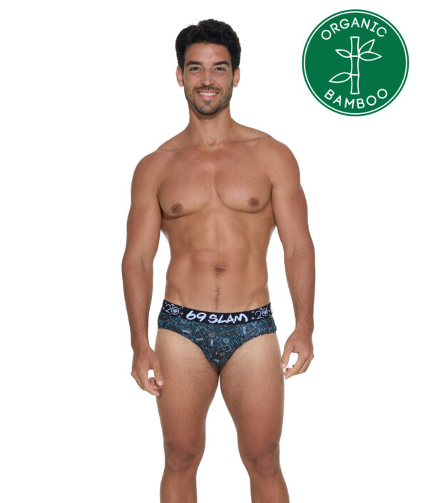 MEN SKULLER ANDREAS BAMBOO PRINT HISPTER BRIRF