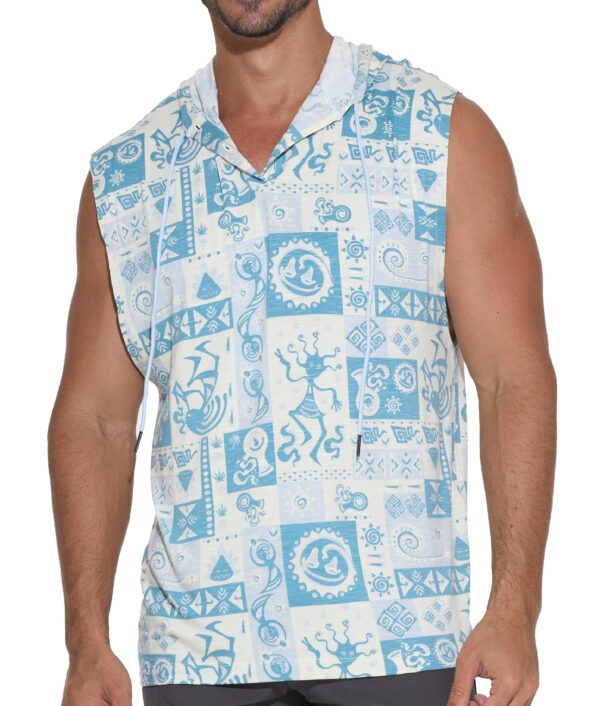 MEN ETHNIC BONG LAZAR HOODED PRINTED MUSCLE - Gambar 2