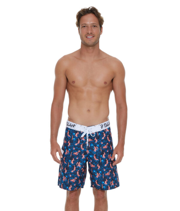 MEN GETTING WET DARK MANU LONG LENGTH BOARDSHORT
